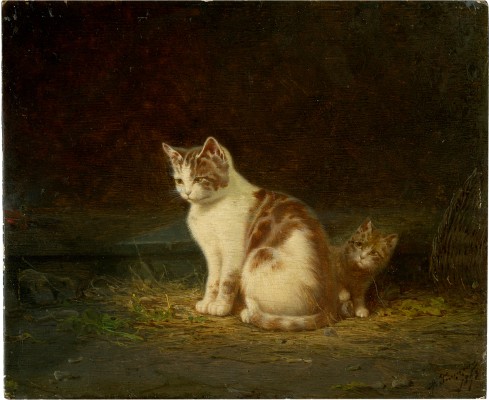 Риццони Александр Антонович. Кошка с котенком